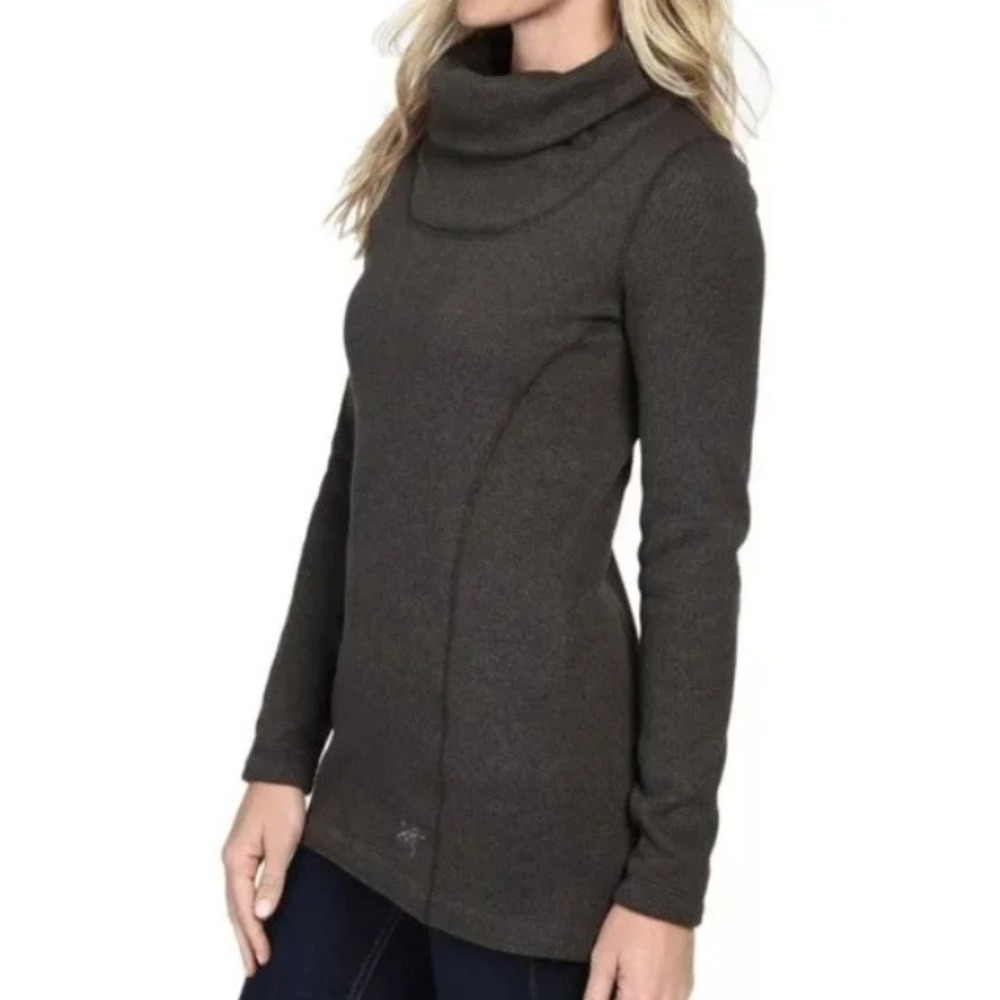 Arc'teryx Women's XS Desira Black Covert Funnel Neck Pullover Top Sweater Tunic